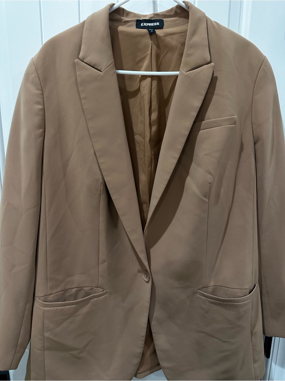 Express Women's Camel Single-Button Blazer